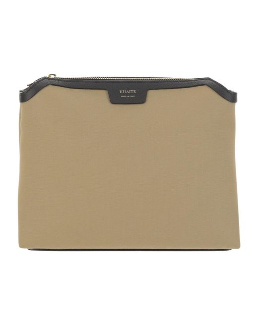 Khaite Natural Lina Zipper Shoulder Bag