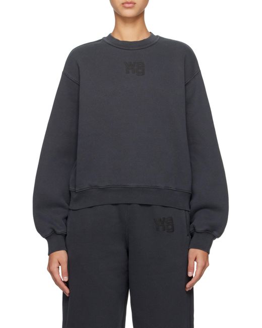 Alexander Wang Blue T By Crewneck Long-Sleeved Sweatshirt