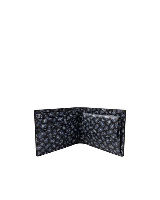 Etro Brown Paisley Printed Bi-Fold Wallet for men