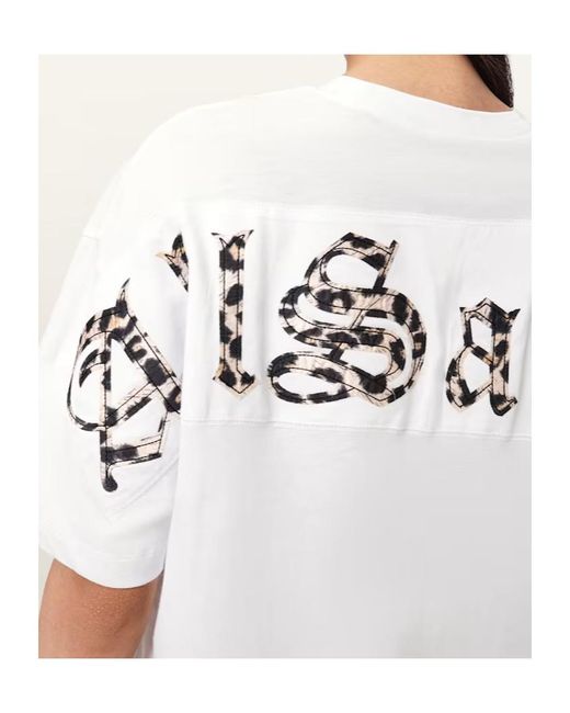 AllSaints White Fuse Oversized Etta T-Shirt