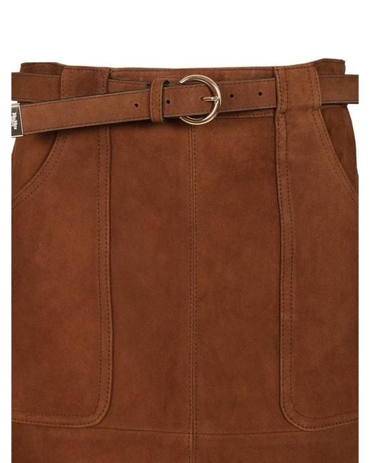 Max Mara Brown Skirt 'Tennis' Suede
