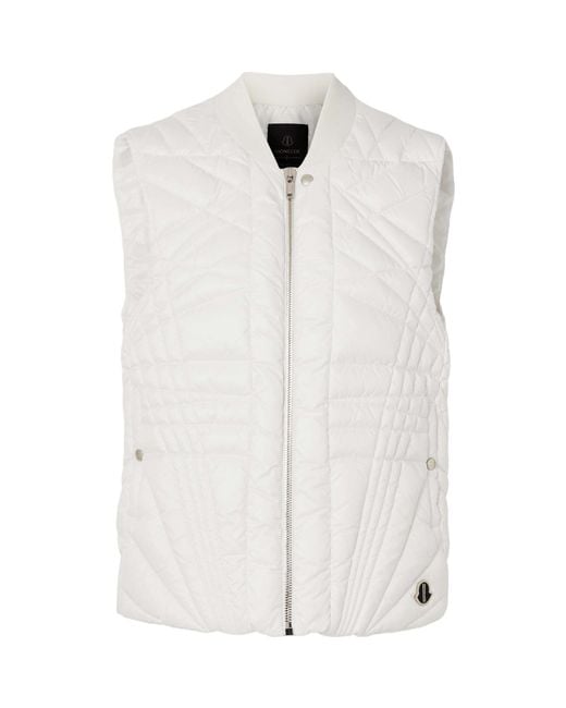 Rick Owens White Sleevless Down Vest