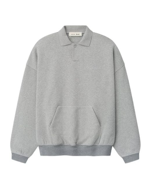 Fear Of God Gray Signature 90S Polo Sweatshirt for men