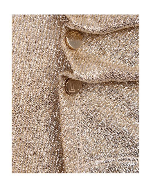 Rabanne Natural Fitted Crewneck Long-Sleeved Top