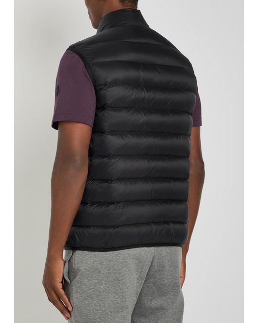 Moncler Black Lightweight Down Vest for men