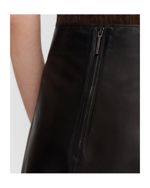 Joseph Black Niven Soft Nappa Leather Skirt