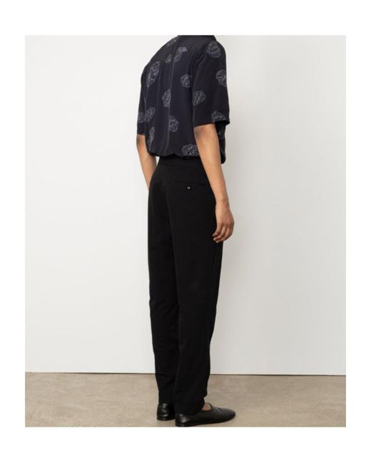 Officine Generale Black Officine Générale Joseph Seersucker Pants for men