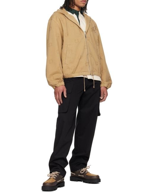 Givenchy Natural Logo Detailed Zip-Up Hooded Jacket for men