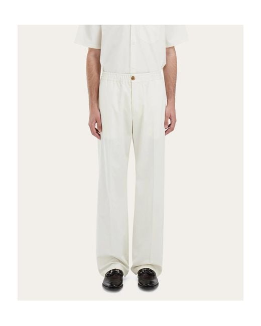 Ferragamo White Tailored Jogger for men