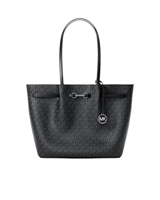 Michael Kors Black Carson Large Signature Logo Tote Bag