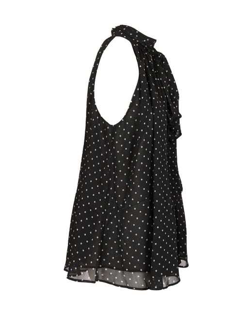 ROTATE BIRGER CHRISTENSEN Black Polka Dot Top