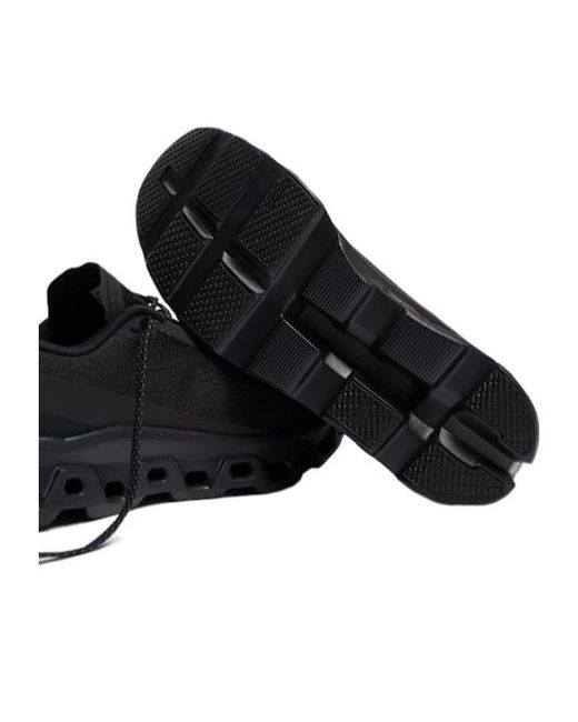 On Shoes Black Laceup Thicksoled Sneakers for men