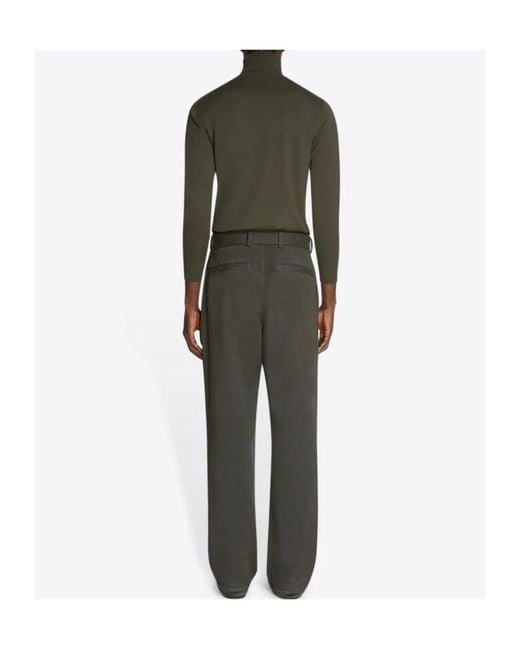 Dries Van Noten Green Turtle Neck Jumper for men