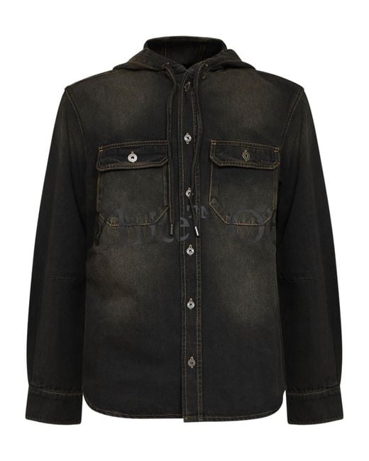 Off-White c/o Virgil Abloh Black Bookish Hooded Denim Jacket