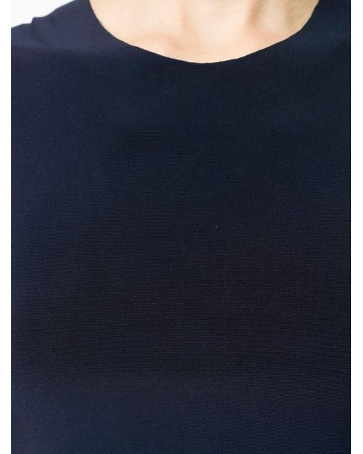 Norma Kamali Blue Sleeveless Round-Neck Top