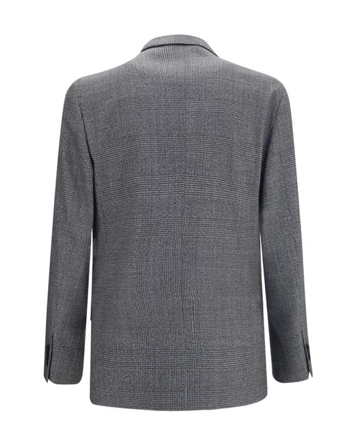 Lardini Gray Double-Breasted Coat for men