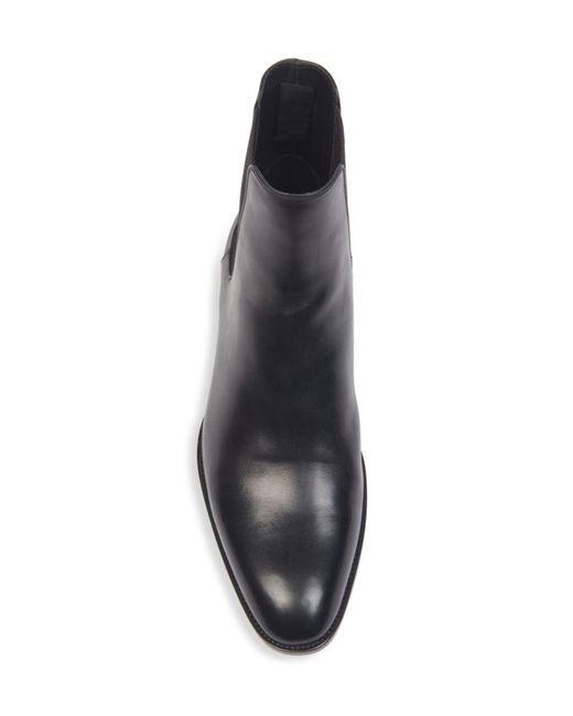Saint Laurent Black Wyatt Chelsea Boots for men