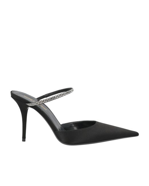 Saint Laurent Black Mules And Clogs