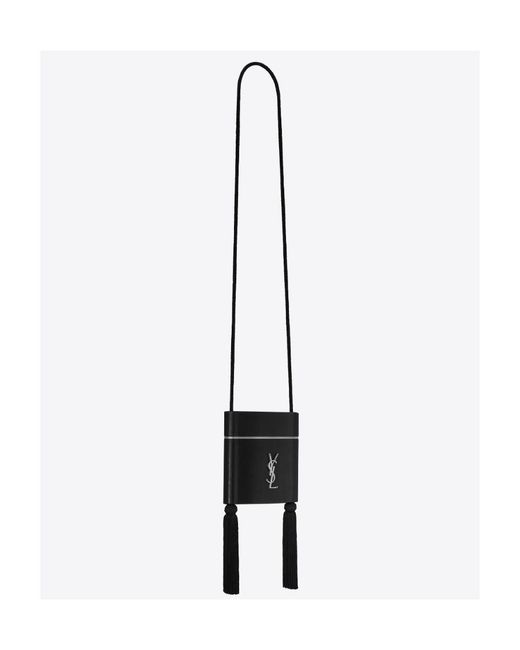 Saint Laurent White Logo Shoulder Bag