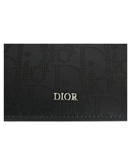 Dior Black Twill Embossed Purse for men