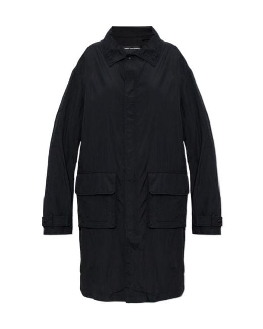 Y-3 Blue Long Sleeved Coat for men