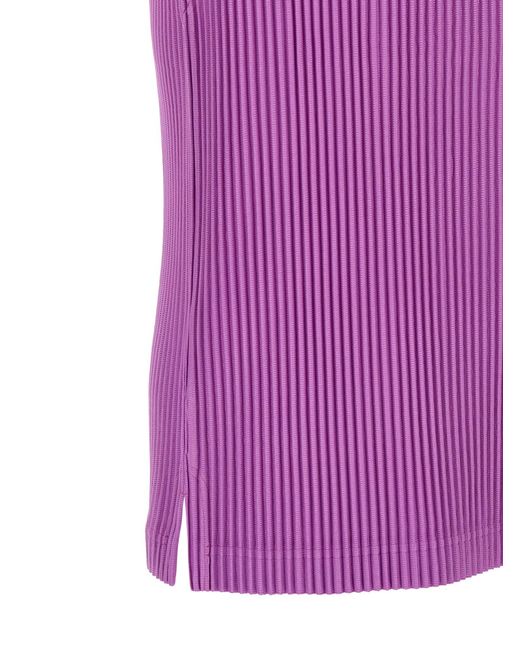 Homme Plissé Issey Miyake Purple Color Pleats 1 Top for men