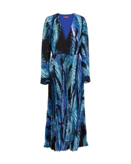 Altuzarra Blue Antiparos Pleated Maxi Dress