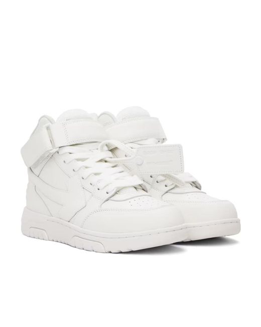 Off-White c/o Virgil Abloh White Logo Tag High-Top Skate Shoes for men