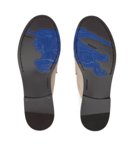 Burberry White Leather Cadet Mules