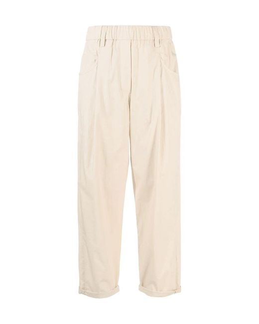 Brunello Cucinelli White Elastic Sweatpants