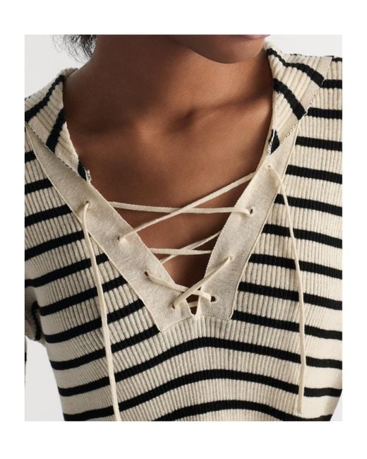 Dior Blue Striped V-Neck Jumper