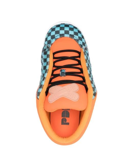 PDF CHANNEL Blue Sk8 Plaid Sneakers for men