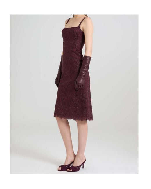 Ermanno Scervino Purple Below-The-Knee Sheath Dress