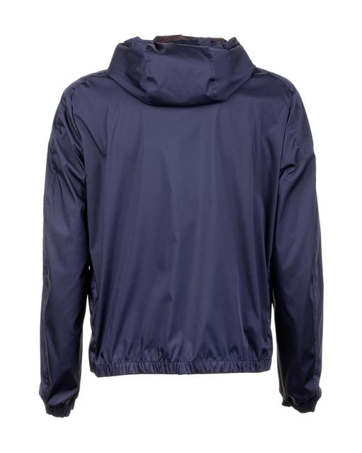 Moorer Blue Long Sleeve Casual Jacket for men