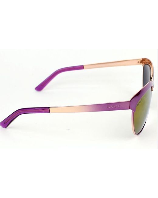 Gucci Purple Round Frame Sunglasses