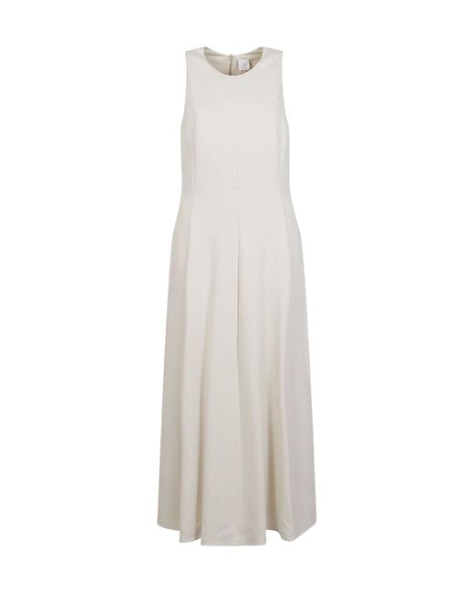 Eleventy White Sleeveless Maxi Dress