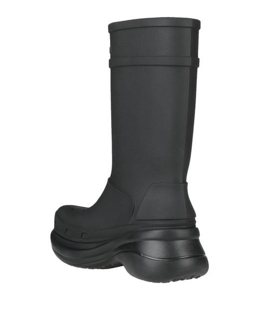 Balenciaga Black Minimalist Solid Color Rain Boots