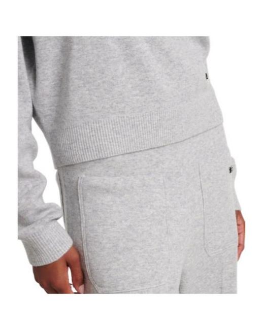 Victoria Beckham Gray Solidcolor Crew Neck Sweatshirt