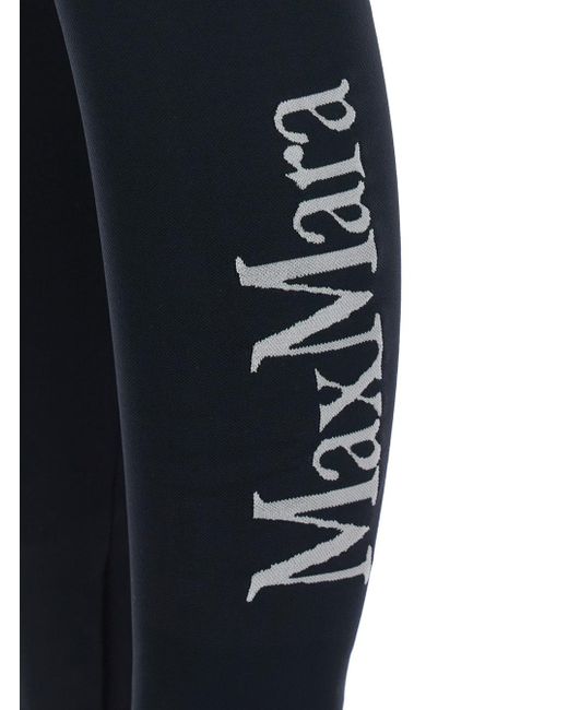 Max Mara Blue Basilea Leggings