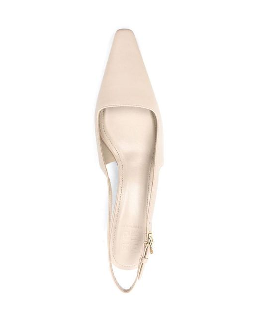 Givenchy White G-Cube 50Mm Slingback Heels
