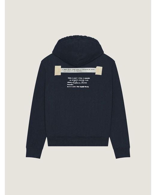 Givenchy Blue Logo Printed Drawstring Hoodie for men