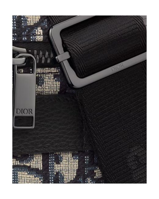 Dior Black Maxi Safari Bag With Strap for men