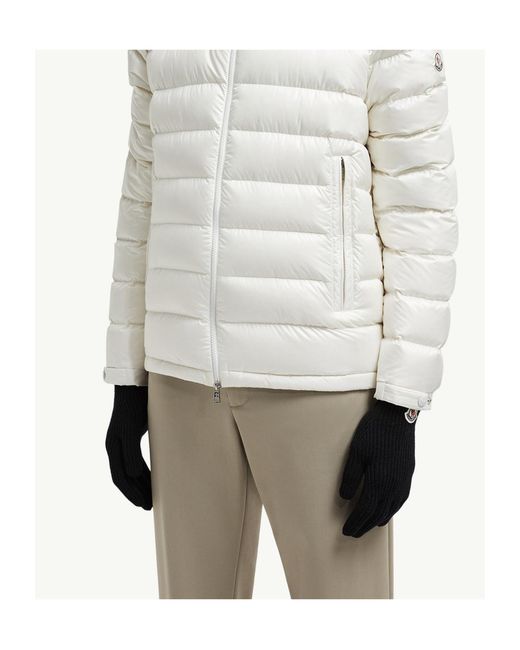 Moncler Black Logo Patch Knitted Gloves for men