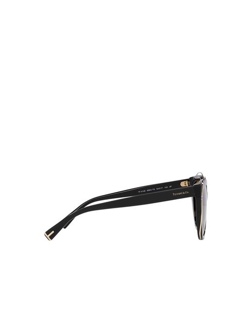 Tiffany & Co Metallic Geometric Frame Sunglasses