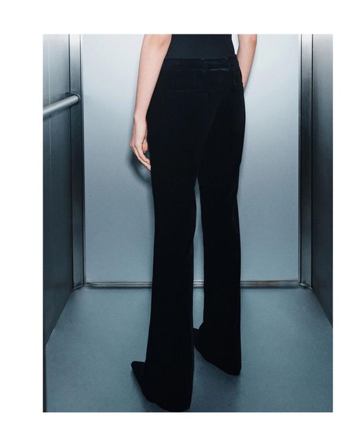 Marella Black Slim Velvet Trousers