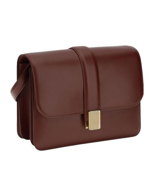 Khaite Brown Blake Flap Shoulder Bag