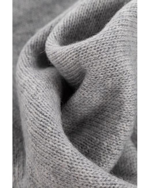 Moschino Gray Logo-Detail Scarf for men