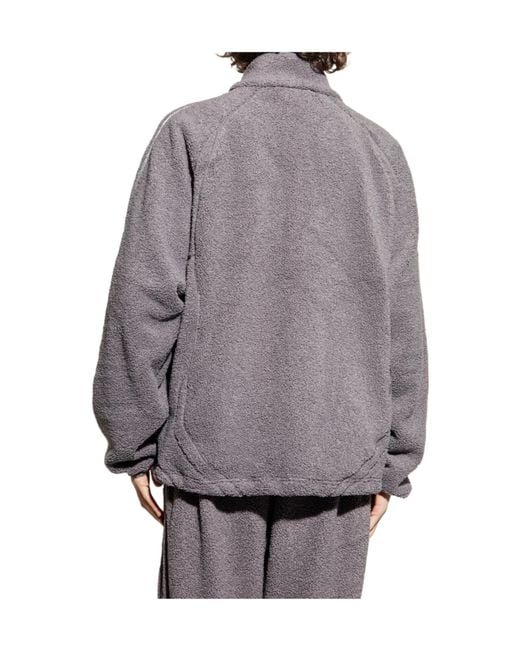 Adidas Originals Gray Borg Fleece Teamgeist Track Jacket for men