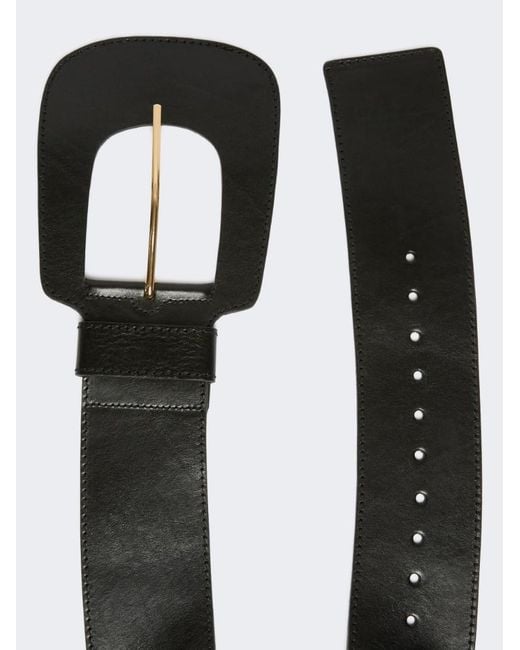 Sportmax Black Wide Buckle Belt