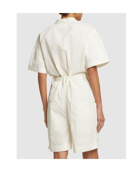 Isabel Marant Natural Belted Jumpsuit Shorts